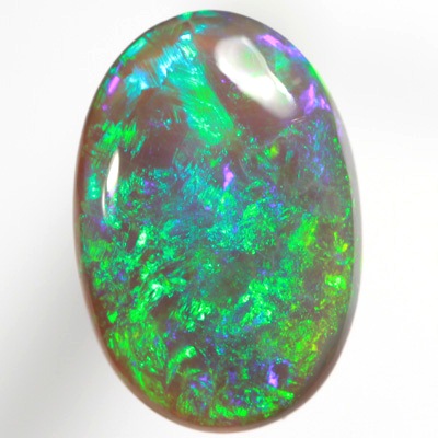 SOLID BLACK CRYSTAL OPAL Bright sparkling greens  SEE VIDEO